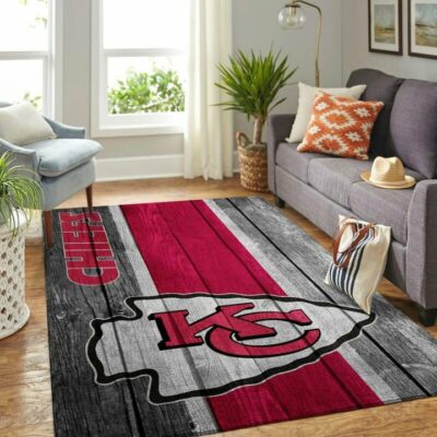 Kansas City Chiefs Vintage Wood Panel Rug