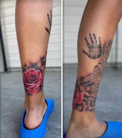 Mahomes’ Daughter Sterling’s Footprint and Handprint Tattoo