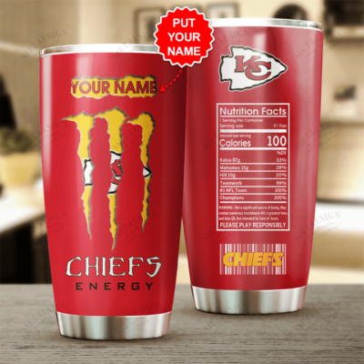 Personalized Kansas City Chiefs Energy Drink Tumbler