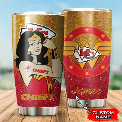 Personalized Kansas City Chiefs Wonder Woman Tumbler