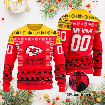 Kansas City Chiefs Yardline Pride Ugly Christmas Sweater