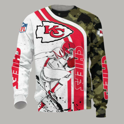 Kansas City Chiefs Camouflage Player 3D Sweatshirt