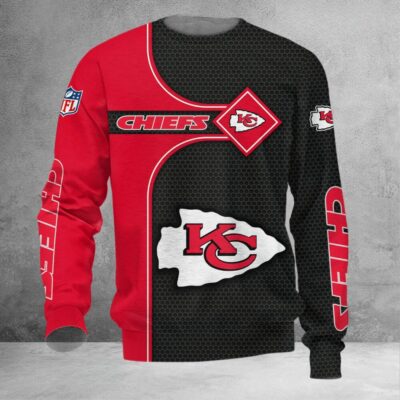 Kansas City Chiefs Diamond Grid 3D Sweatshirt