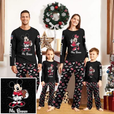 Kansas City Chiefs Family Cartoon Celebration Pajamas