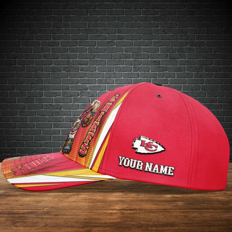 Kansas City Chiefs Flame Warrior Baseball Cap left view