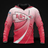 Kansas City Chiefs Gradient Curve 3D Hoodie front