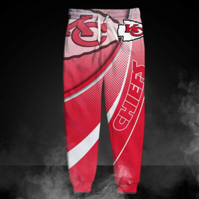 Kansas City Chiefs Gradient Curve 3D Sweatpants