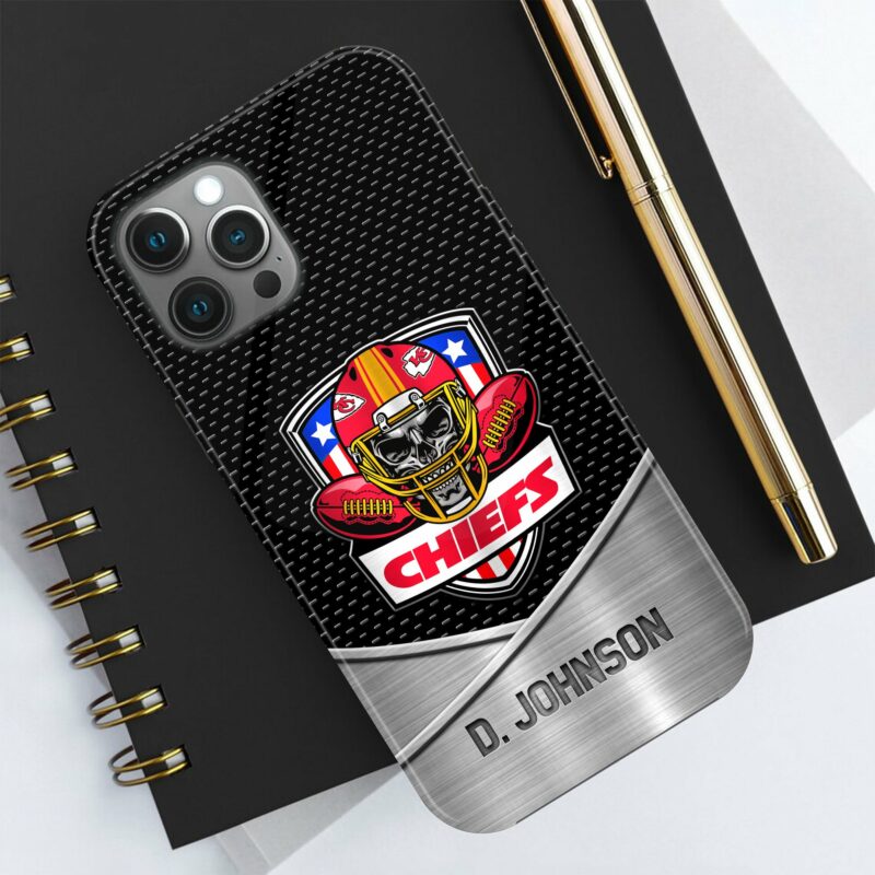 Kansas City Chiefs Gridiron Skull Armor Phone Case Glass photo view 5