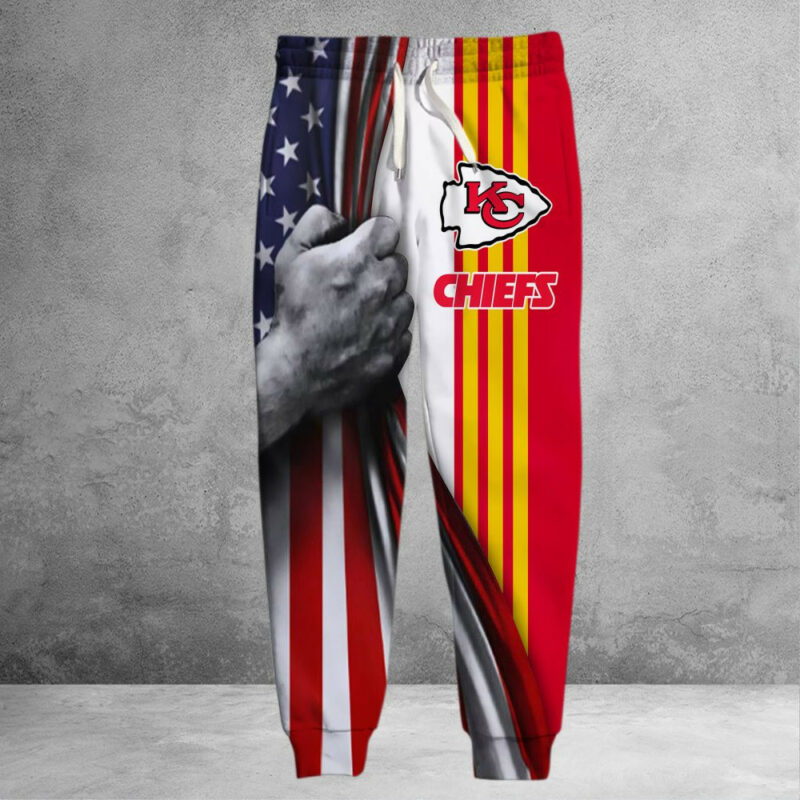 Kansas City Chiefs Patriotic Grip 3D Sweatpants