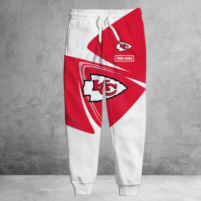 Kansas City Chiefs Personalized Swirl 3D Sweatpants