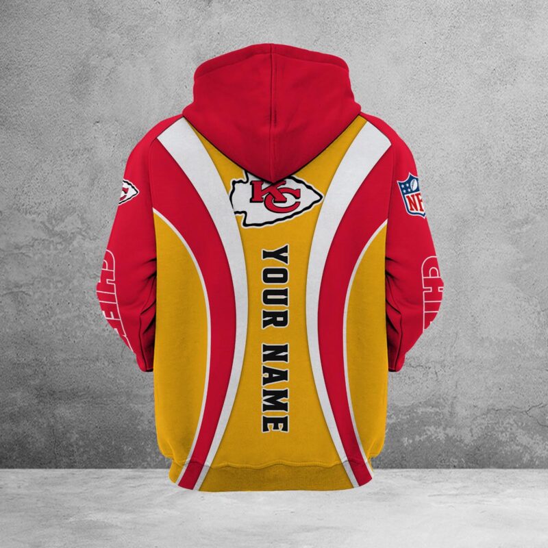 Personalized Kansas City Chiefs And Mickey Mouse Disney Hoodie back