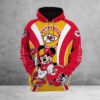 Personalized Kansas City Chiefs And Mickey Mouse Disney Hoodie front