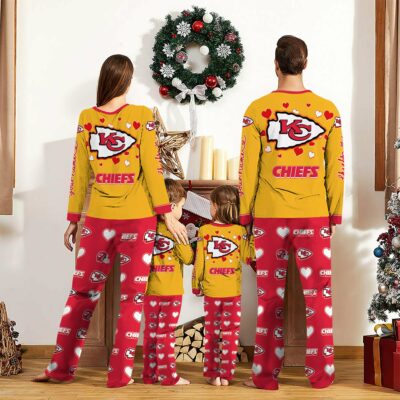 Personalized Kansas City Chiefs Heart of Arrowhead Love Pajamas