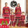 Personalized Kansas City Chiefs Heart of the Grinch Festive Pajamas front