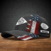 Personalized Kansas City Chiefs Patriotic Stitch Baseball Cap left side