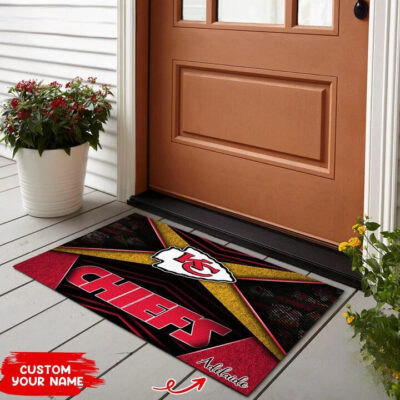 Personalized Kansas City Chiefs Victory Welcome Doormat