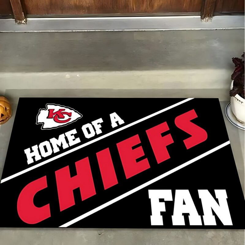 Home Of A Kansas City Chiefs Fan Doormat