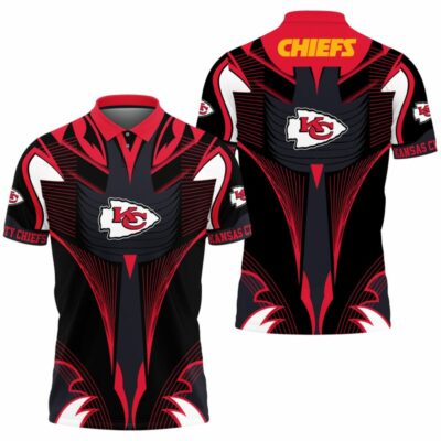 Kansas City Chiefs Abstract Pattern Polo Shirt