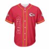 Kansas City Chiefs Best Dad Ever Personalized Baseball Jersey front