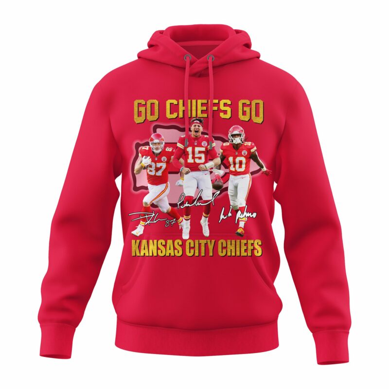 Kansas City Chiefs Go Chiefs Go Unisex 2D Hoodie Red