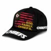 Kansas City Chiefs God Family American Flag Baseball Cap left side