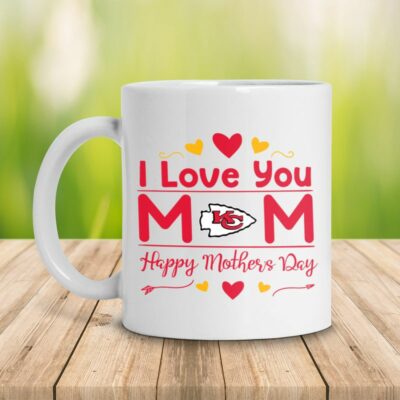 Kansas City Chiefs I Love You Mom Mother's Day Mug right side