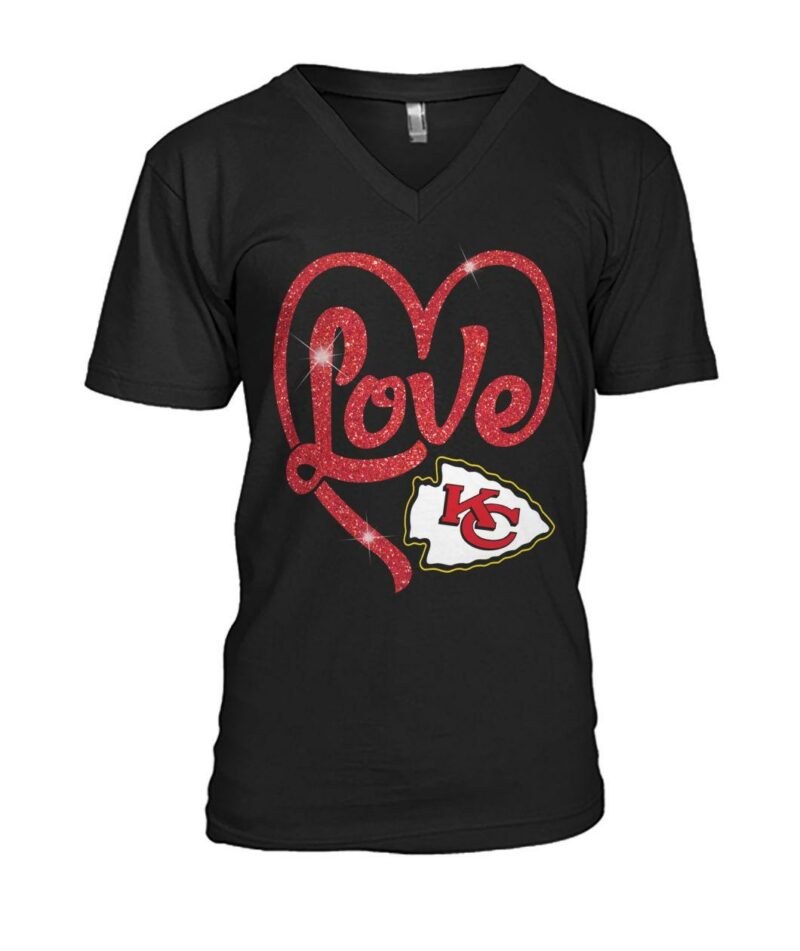 Kansas City Chiefs In My Heart Unisex 2D T-Shirt V neck