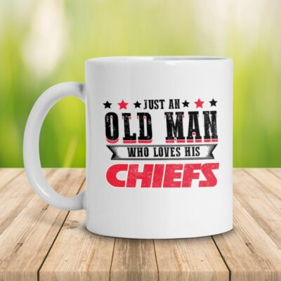 Kansas City Chiefs Just An Old Man White Ceramic Mug right side