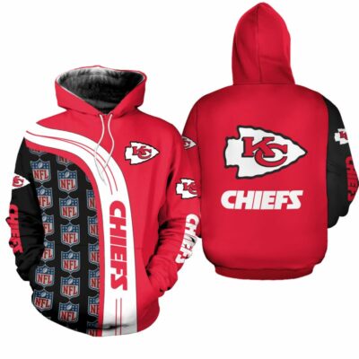 Kansas City Chiefs NFL Retro Striped Hoodie