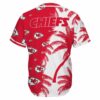 Kansas City Chiefs Palm Tree Pattern Baseball Jersey back