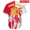 Kansas City Chiefs Palm Trees Personalized Pattern Baseball Jersey back