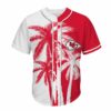 Kansas City Chiefs Palm Trees Personalized Pattern Baseball Jersey front