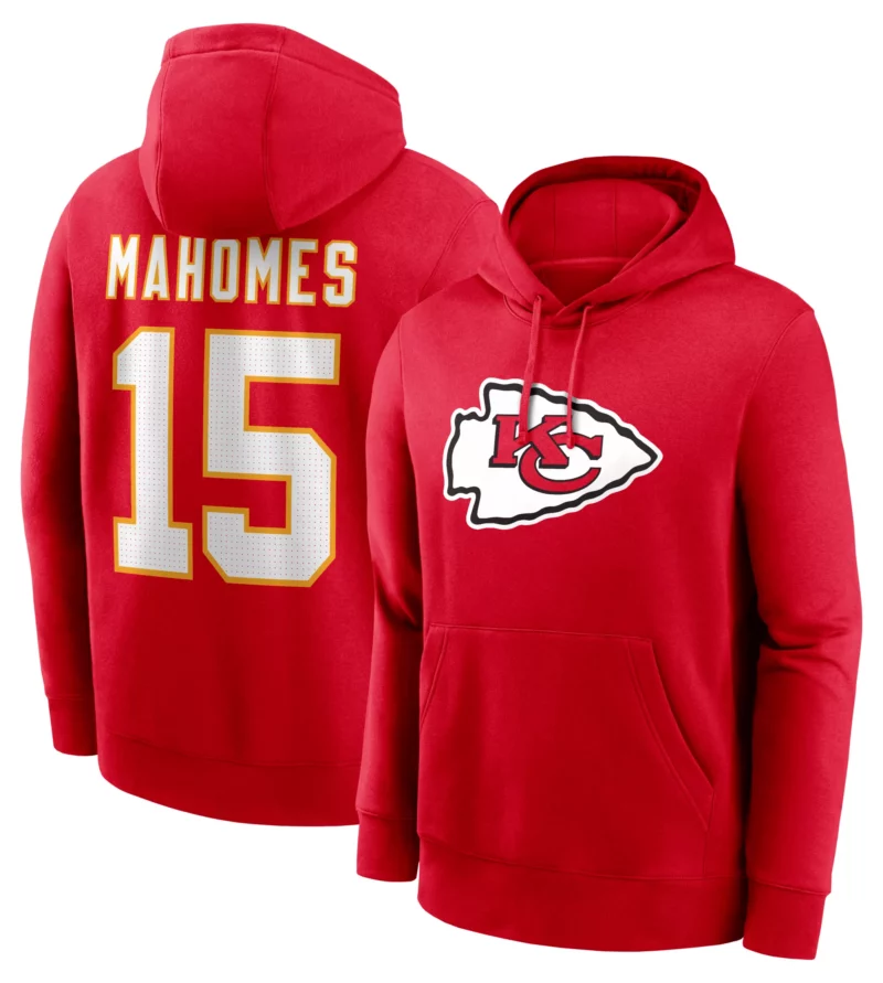 Kansas City Chiefs Patrick Mahomes #15 Red Hoodie