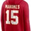 Kansas City Chiefs Patrick Mahomes #15 Red Hoodie back