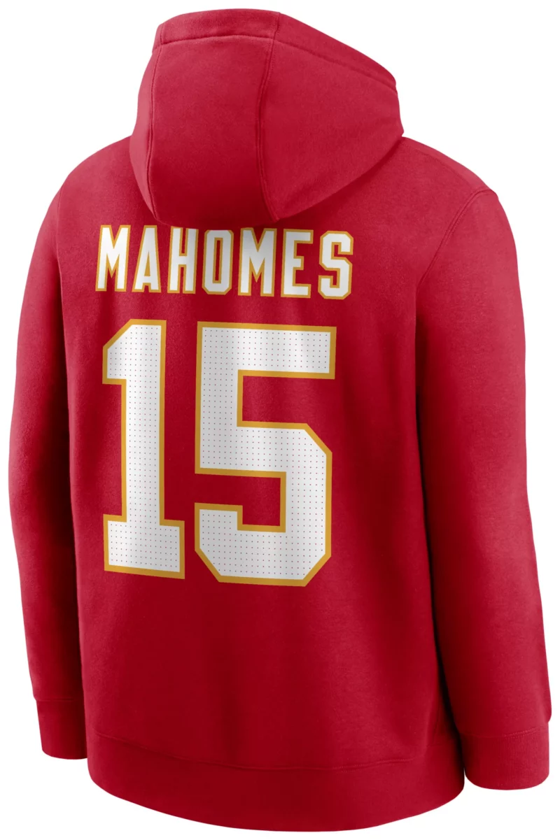 Kansas City Chiefs Patrick Mahomes #15 Red Hoodie back