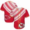 Kansas City Chiefs Polynesian Pattern Baseball Jersey