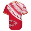 Kansas City Chiefs Polynesian Pattern Baseball Jersey back