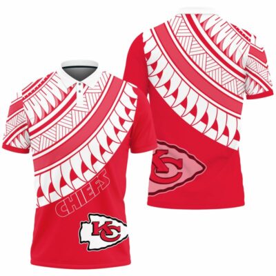 Kansas City Chiefs Polynesian Pattern Polo Shirt