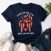 Kansas City Chiefs Stand For The Flag Kneel For The Cross 2D T-Shirt navy