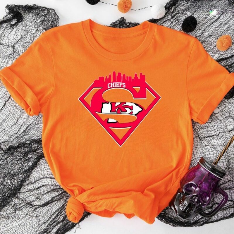 Kansas City Chiefs Superman 2D T-Shirt orange