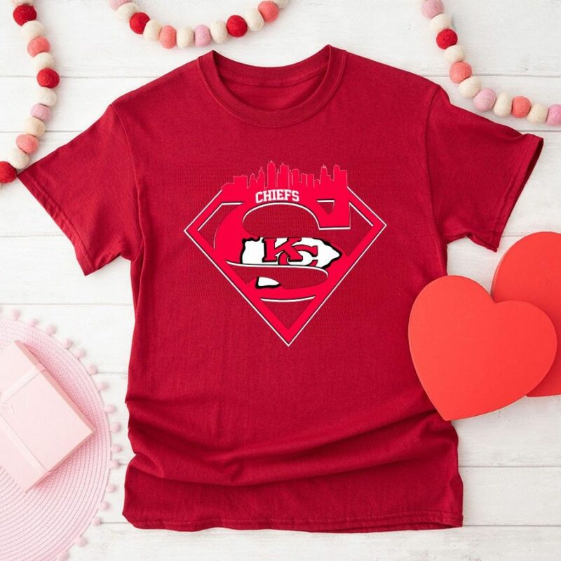 Kansas City Chiefs Superman 2D T-Shirt red