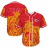 Kansas City Chiefs Turtle Polynesian Pattern Baseball Jersey