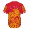 Kansas City Chiefs Turtle Polynesian Pattern Baseball Jersey back