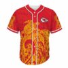 Kansas City Chiefs Turtle Polynesian Pattern Baseball Jersey front