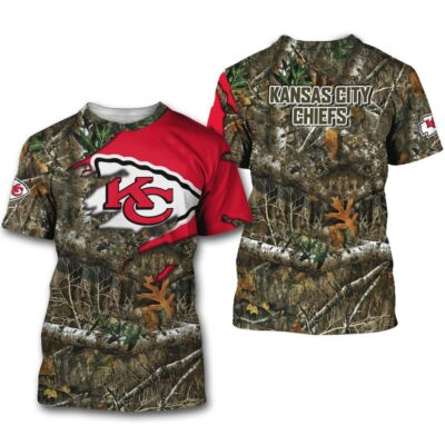 Kansas City Chiefs Woodland Camo Hunting Shirt