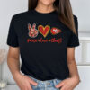 Peace Love Kansas City Chiefs 2D T-Shirt mockup women