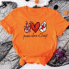 Peace love Kansas City Chiefs Peace Love Chiefs 2D T-Shirt orange