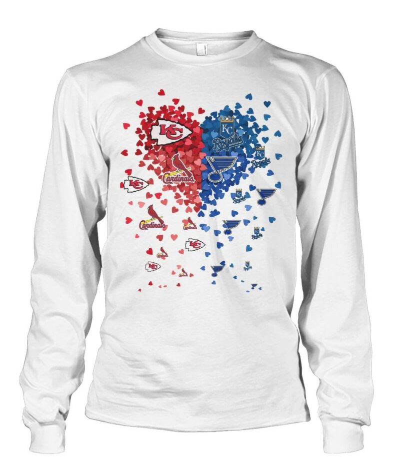 St. Louis Blues Cardinals Kansas City Chiefs and Royals In My Heart 2D Sweatshirt