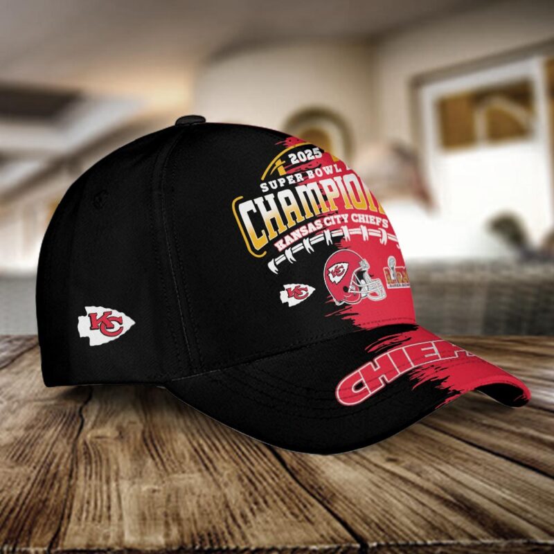 Kansas City Chiefs 2025 Super Bowl LIX Champions Baseball Cap right side