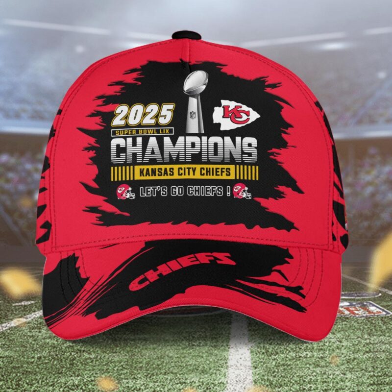 Kansas City Chiefs 2025 Super Bowl LIX Champions Let's Go Baseball Cap